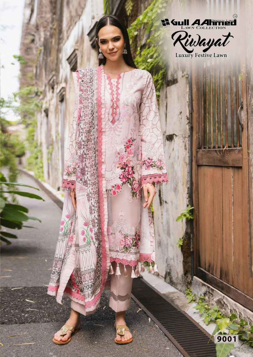 Gull Aahmed Riwayat Vol 9 Wholesale Lawn Cotton Pakistani Suits ( 6 pcs Catalogue )