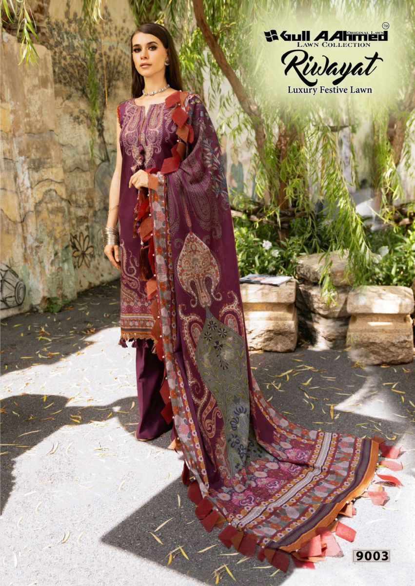 Gull Aahmed Riwayat Vol 9 Wholesale Lawn Cotton Pakistani Suits ( 6 pcs Catalogue )