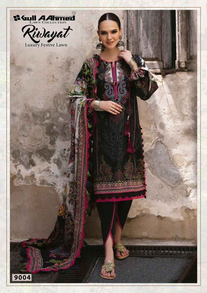 Gull Aahmed Riwayat Vol 9 Wholesale Lawn Cotton Pakistani Suits ( 6 pcs Catalogue )