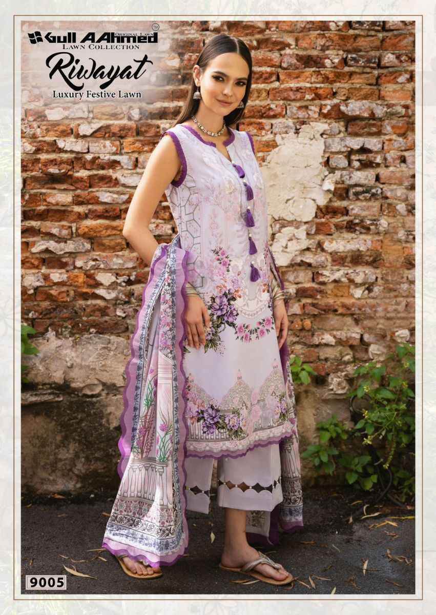 Gull Aahmed Riwayat Vol 9 Wholesale Lawn Cotton Pakistani Suits ( 6 pcs Catalogue )