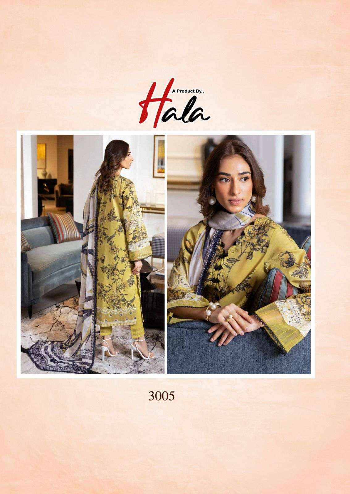 Hala Cotton Hezal Pure Cotton Karachi Pakistani Dress Material ( 6 Pcs Catalogue )
