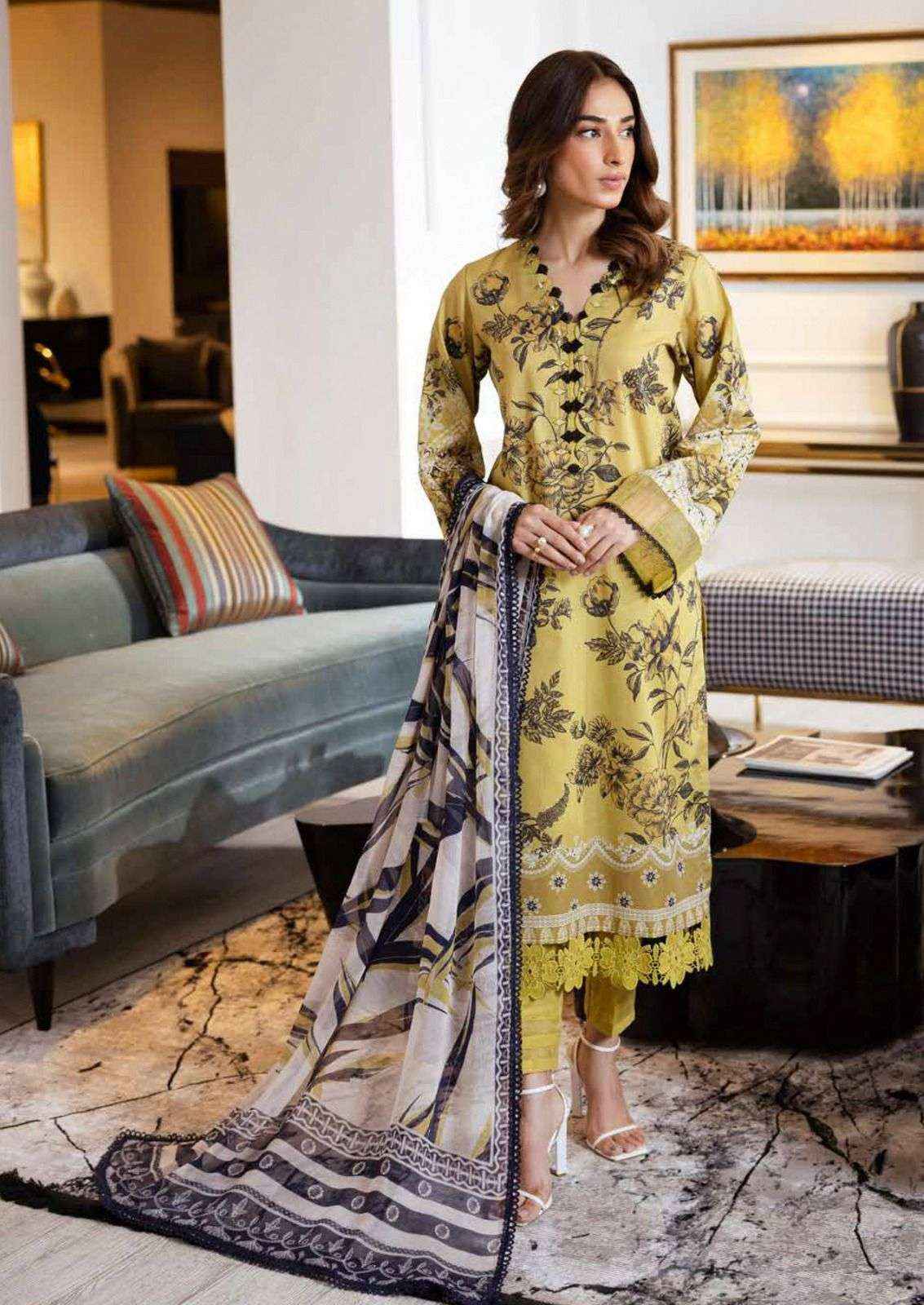 Hala Cotton Hezal Pure Cotton Karachi Pakistani Dress Material ( 6 Pcs Catalogue )