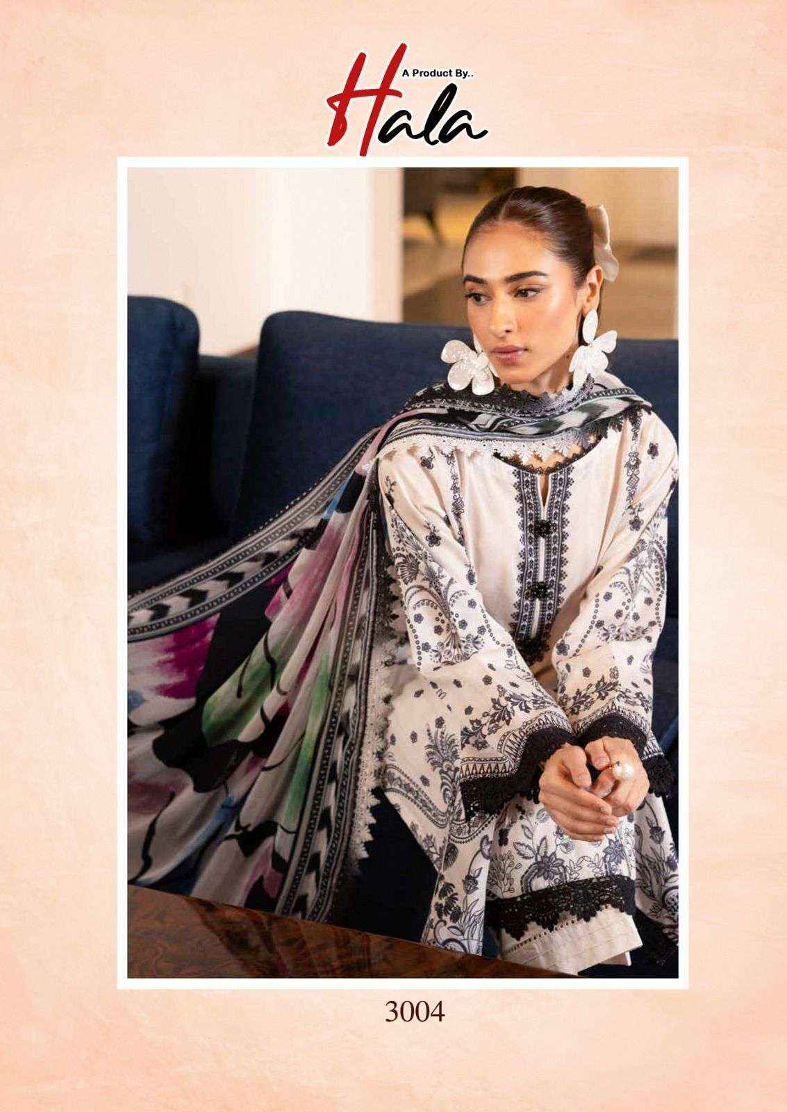 Hala Cotton Hezal Pure Cotton Karachi Pakistani Dress Material ( 6 Pcs Catalogue )