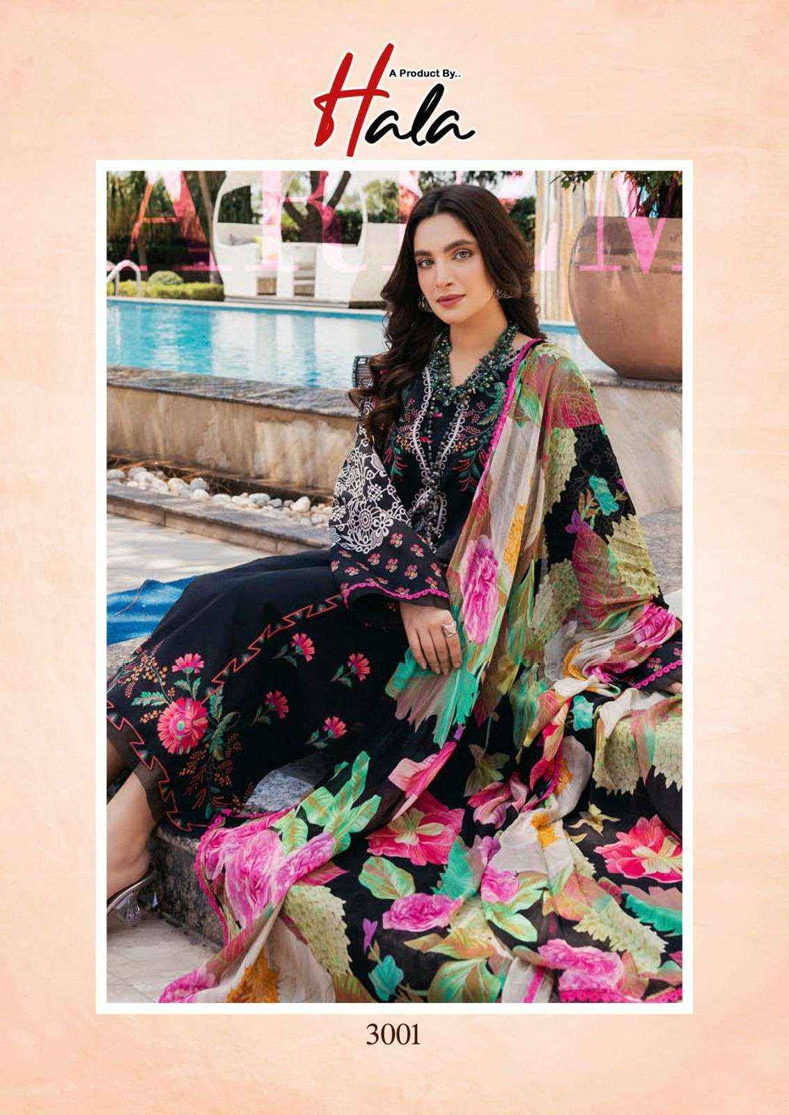 Hala Cotton Hezal Pure Cotton Karachi Pakistani Dress Material ( 6 Pcs Catalogue )