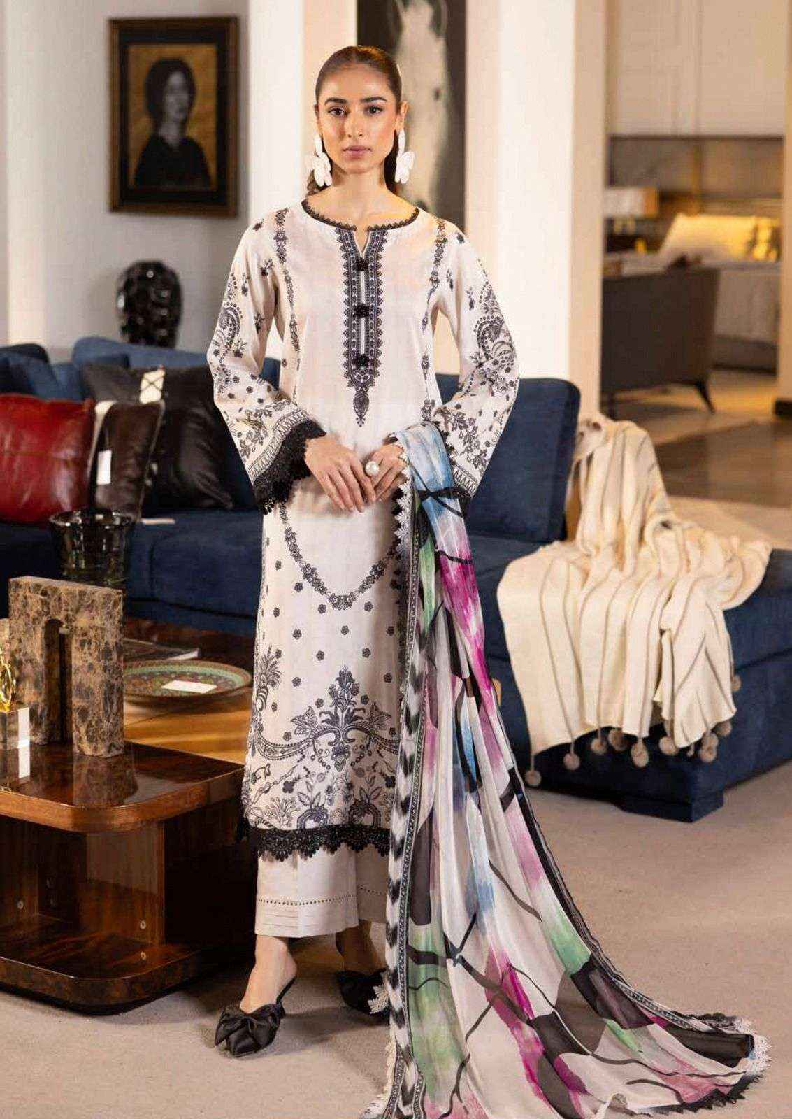 Hala Cotton Hezal Pure Cotton Karachi Pakistani Dress Material ( 6 Pcs Catalogue )