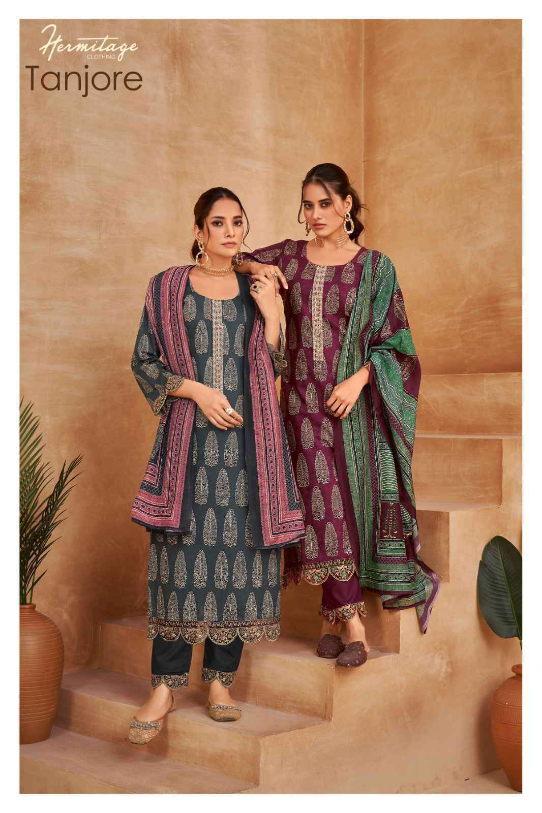 Hermitage Tanjore Salwar Kameez Wholesale Price ( 6 Pcs Catalog )