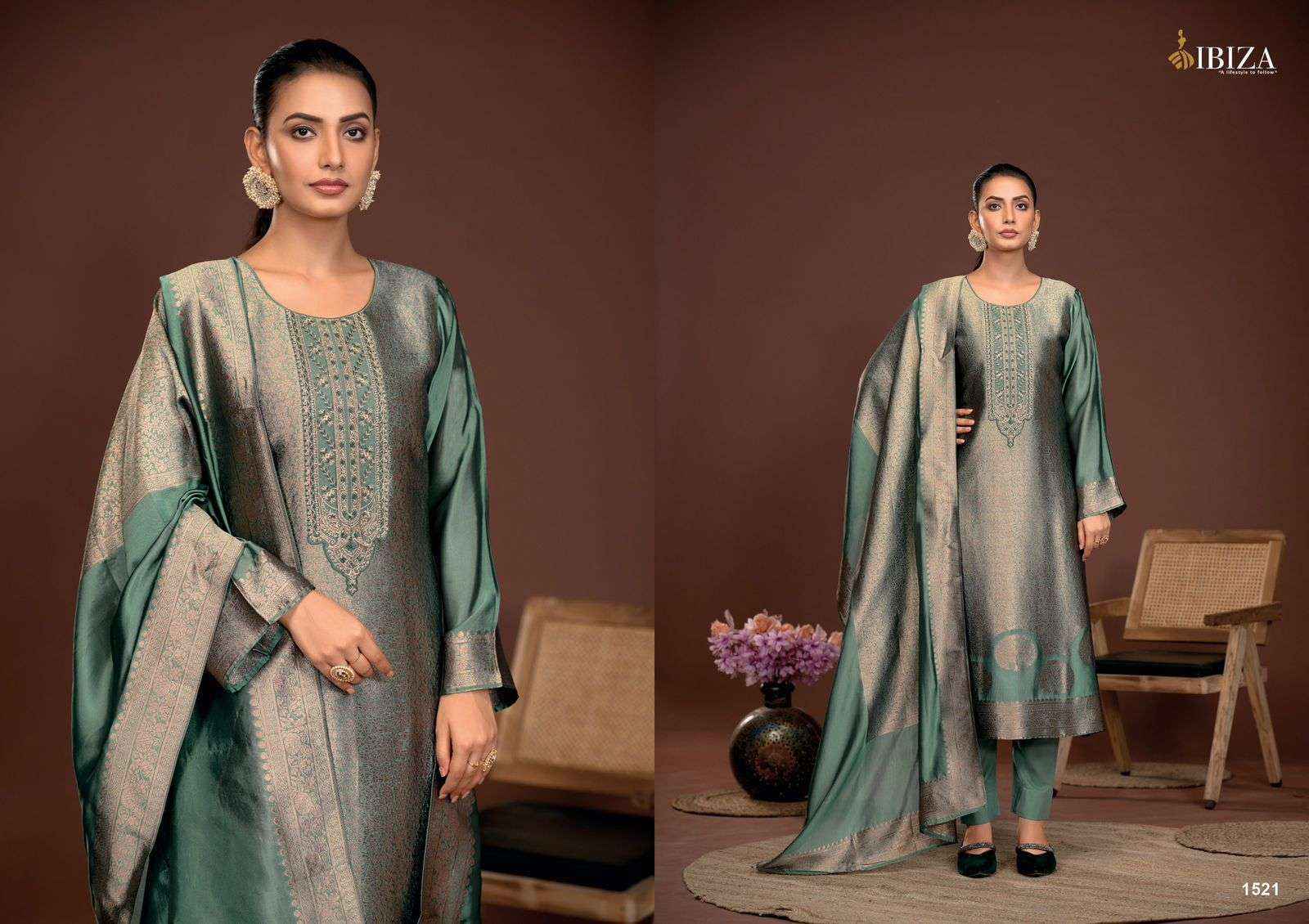 Ibiza Sakhi Silk Vol 6 Silk Jacquard Salwar Kameez Wholesale Price ( 4 Pcs Catalog )