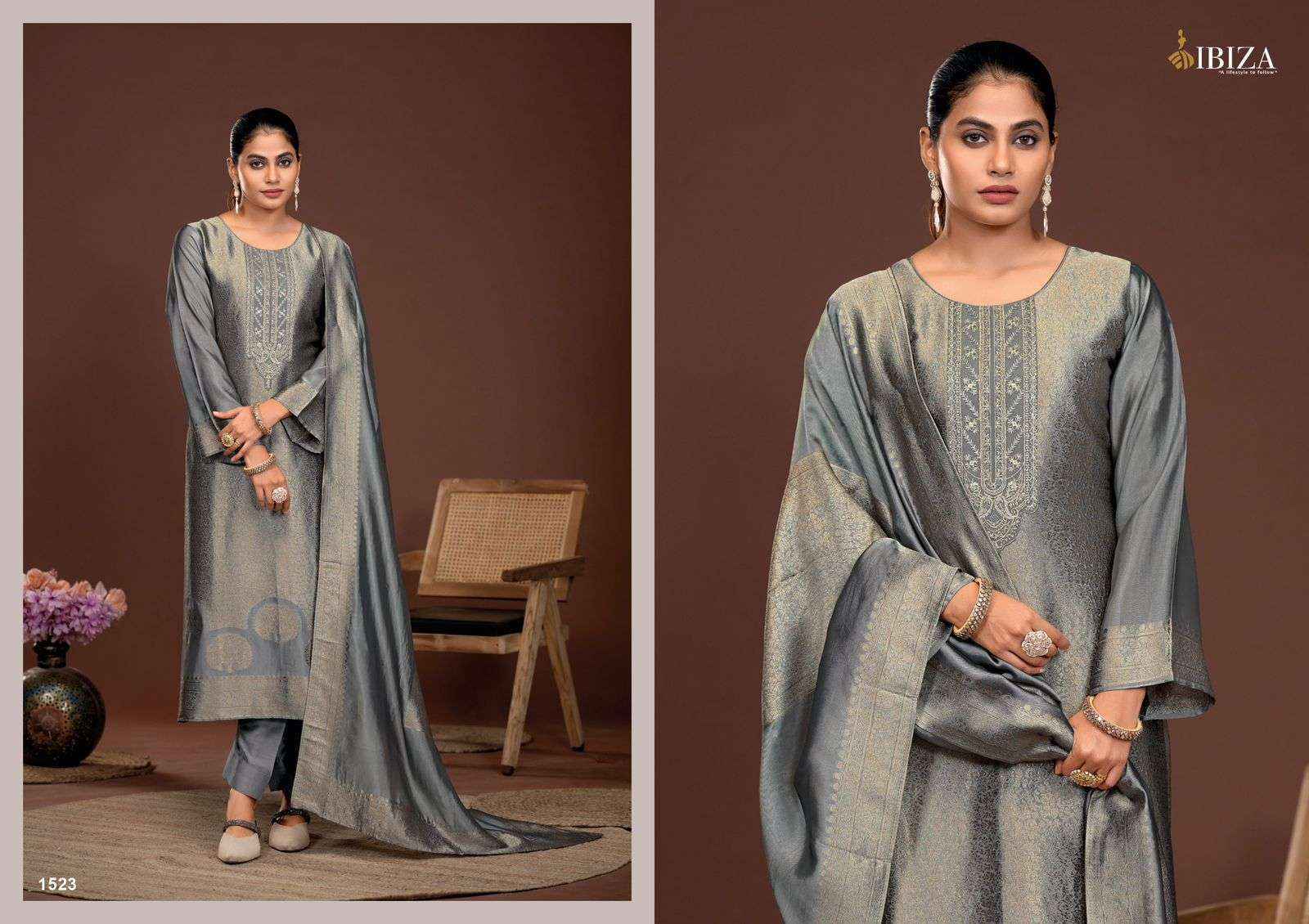 Ibiza Sakhi Silk Vol 6 Silk Jacquard Salwar Kameez Wholesale Price ( 4 Pcs Catalog )