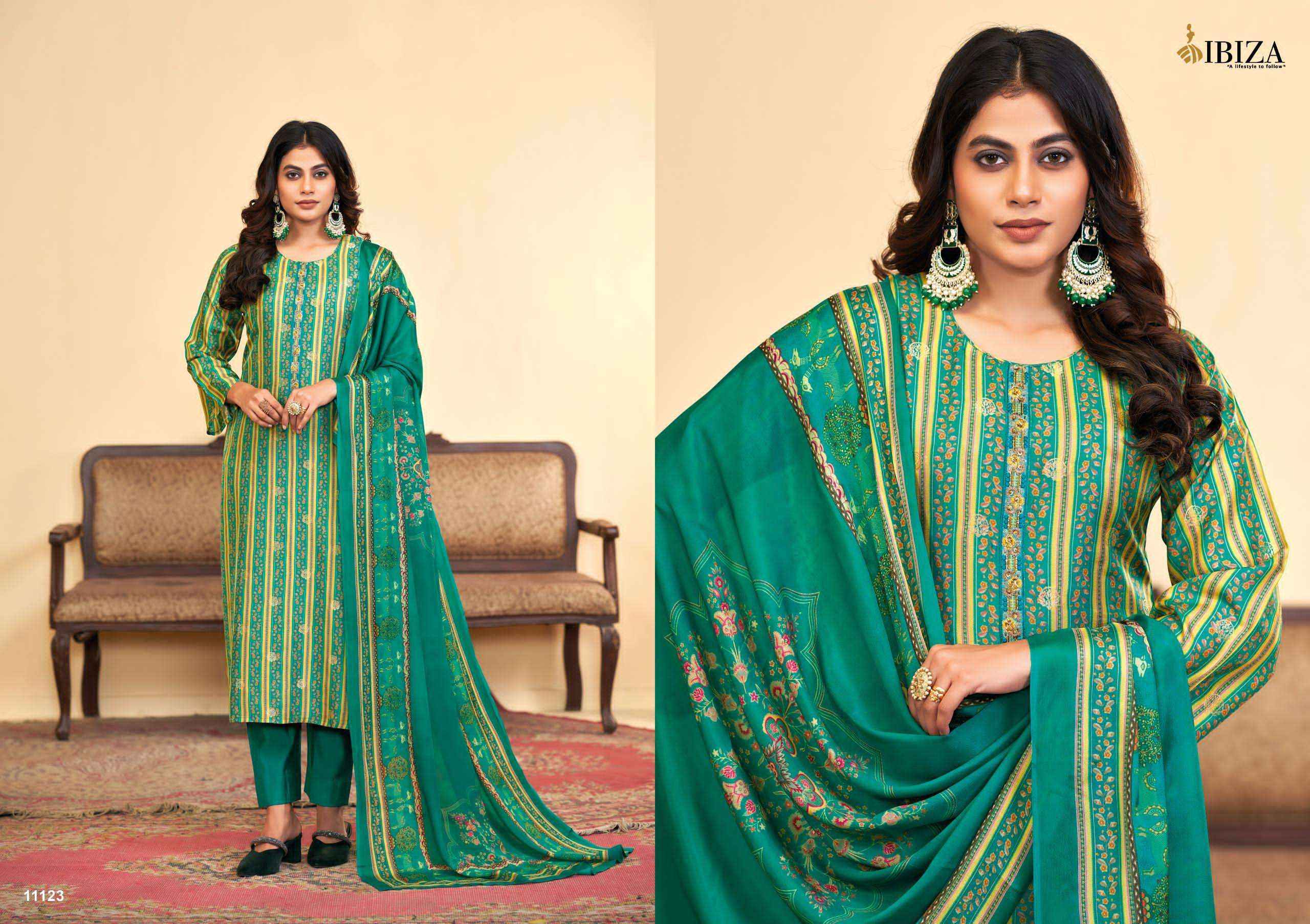 Ibiza Zhibtan Silk Jacquard Salwar Kameez Wholesale Price ( 4 Pcs Catalog )