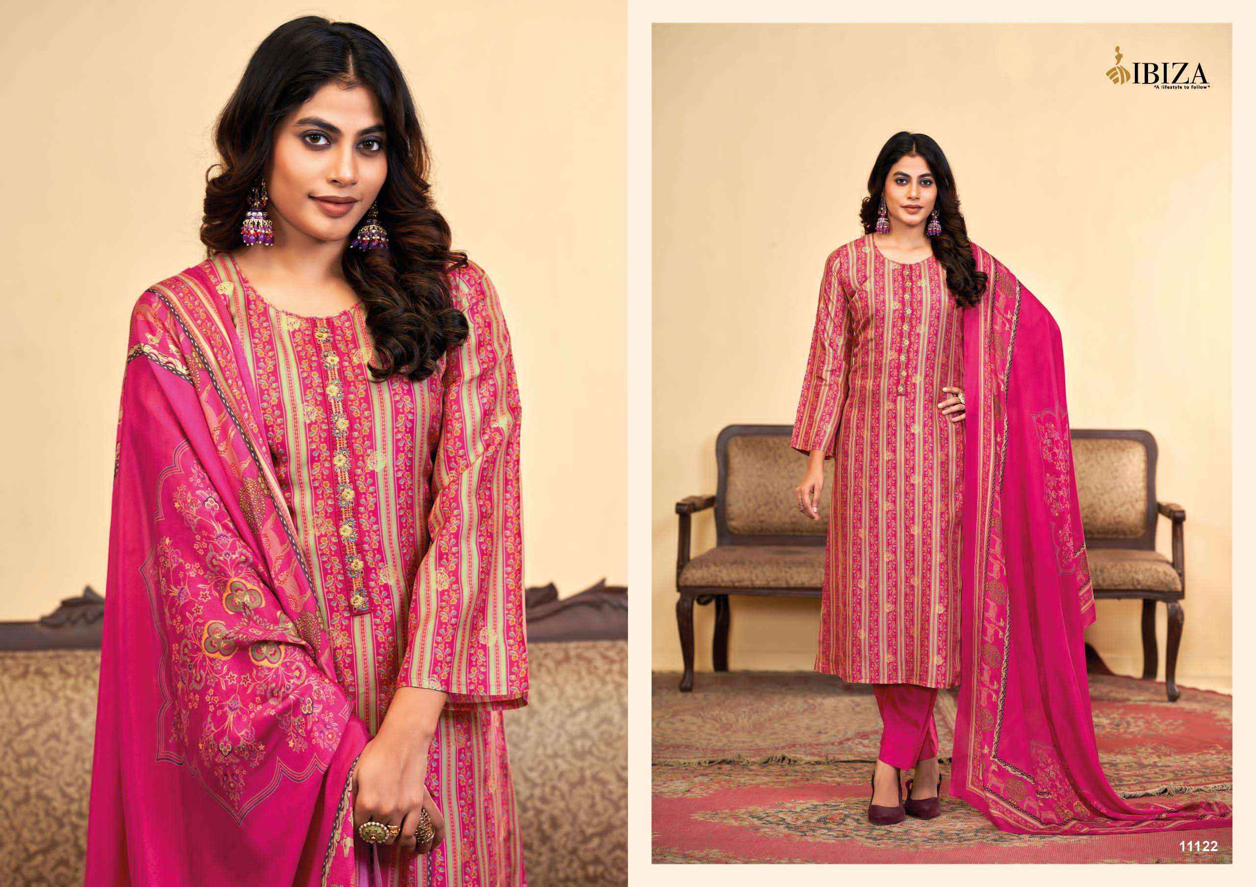 Ibiza Zhibtan Silk Jacquard Salwar Kameez Wholesale Price ( 4 Pcs Catalog )