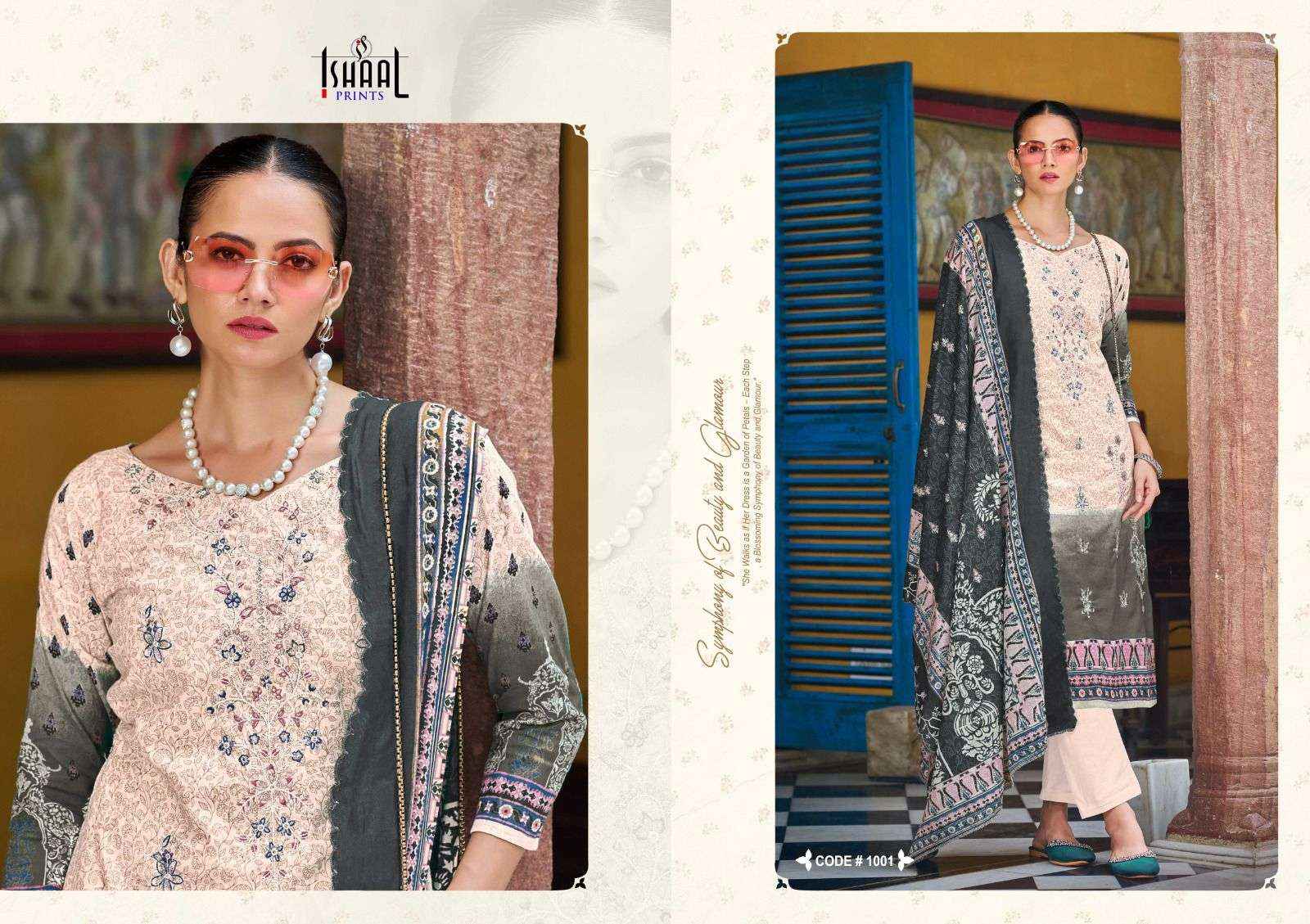 ISHAAL PRINTS EMBROIDERED COMBO 24 LAWN PAKISTANI STYLE SALWAR KAMEEZ ( 10 PCS CATALOG )