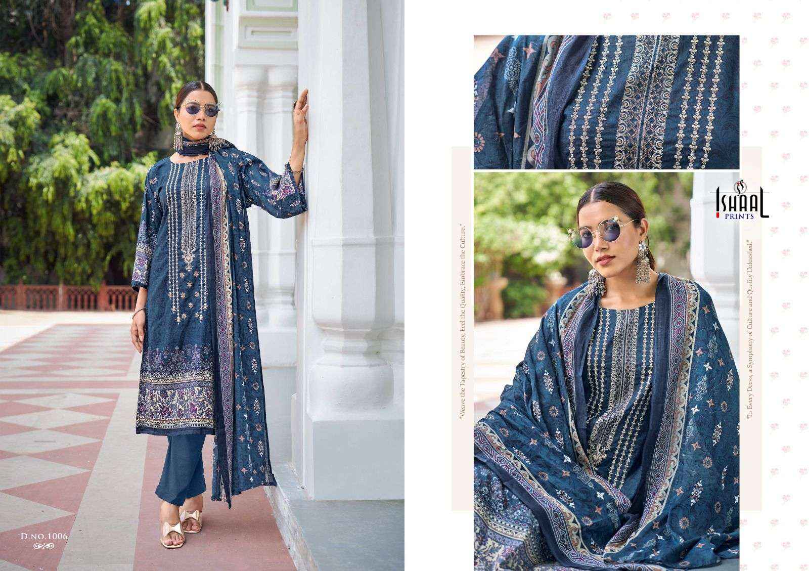 ISHAAL PRINTS EMBROIDERED COMBO 24 LAWN PAKISTANI STYLE SALWAR KAMEEZ ( 10 PCS CATALOG )