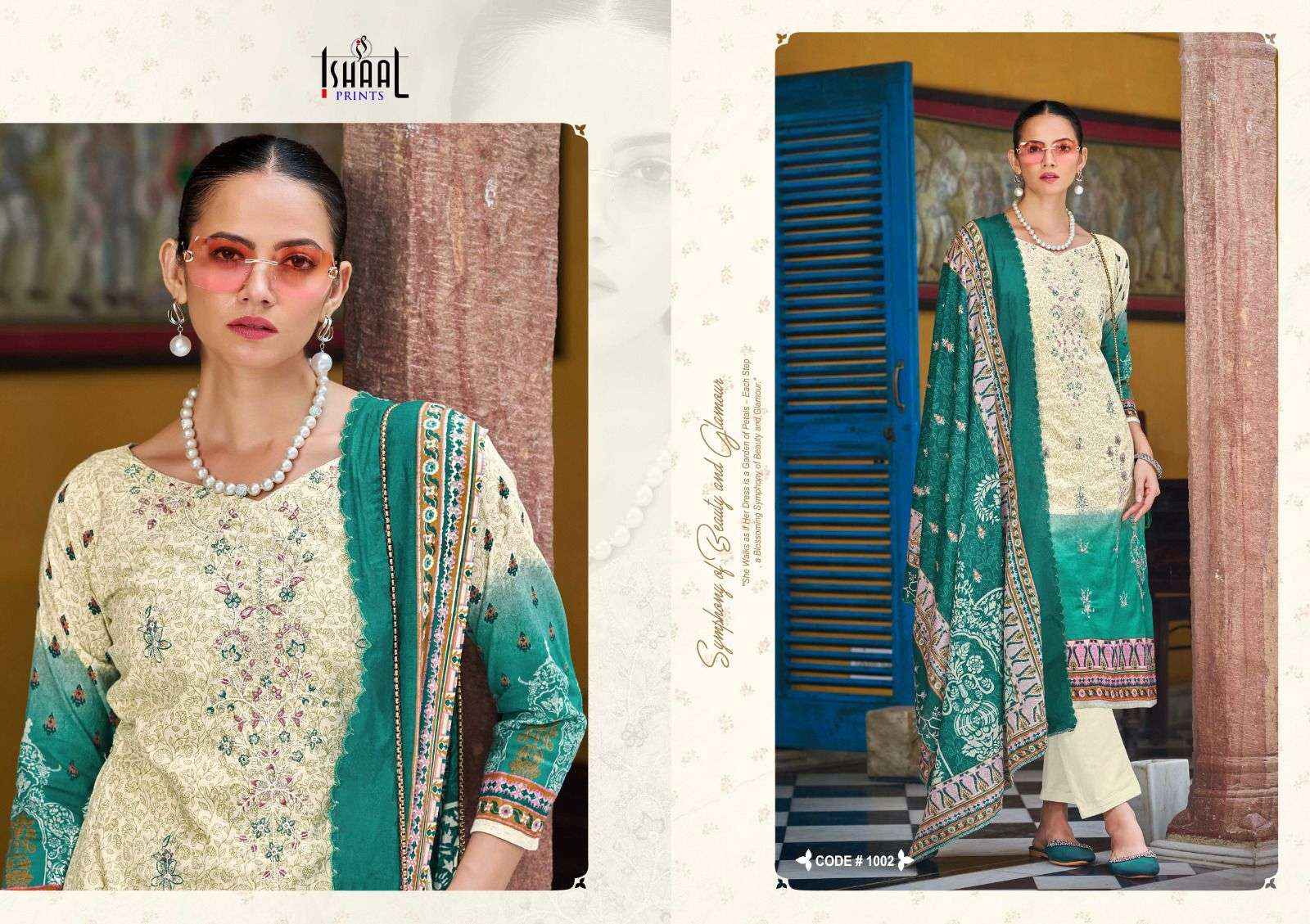 ISHAAL PRINTS EMBROIDERED COMBO 24 LAWN PAKISTANI STYLE SALWAR KAMEEZ ( 10 PCS CATALOG )