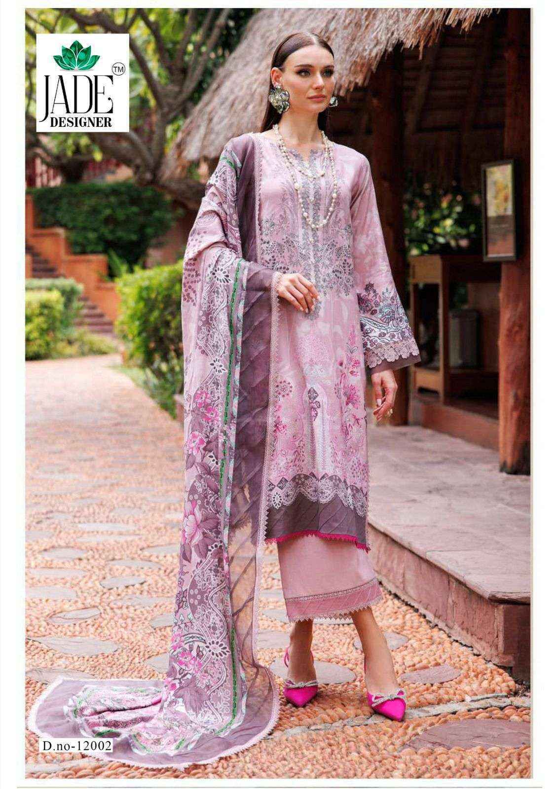 Jade Crimson Exclusive Heavy Lawn Collection Vol 12 Cotton Salwar Kameez Wholesale Price ( 6 Pcs Catalog )