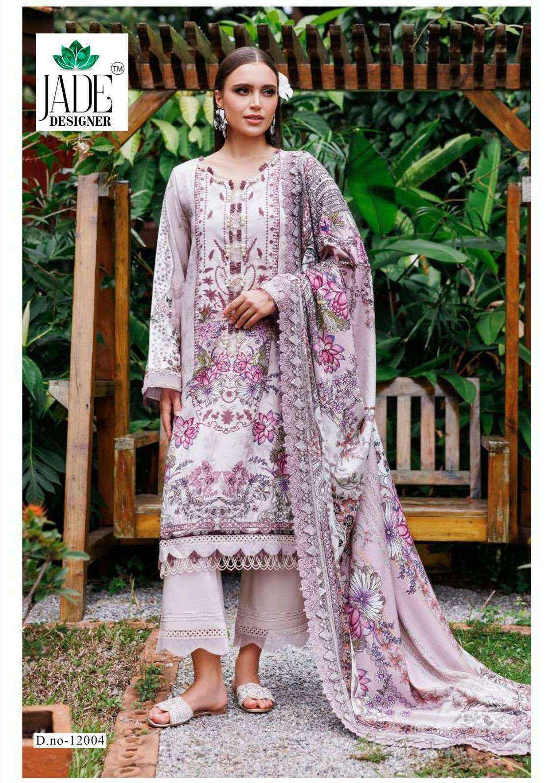 Jade Crimson Exclusive Heavy Lawn Collection Vol 12 Cotton Salwar Kameez Wholesale Price ( 6 Pcs Catalog )