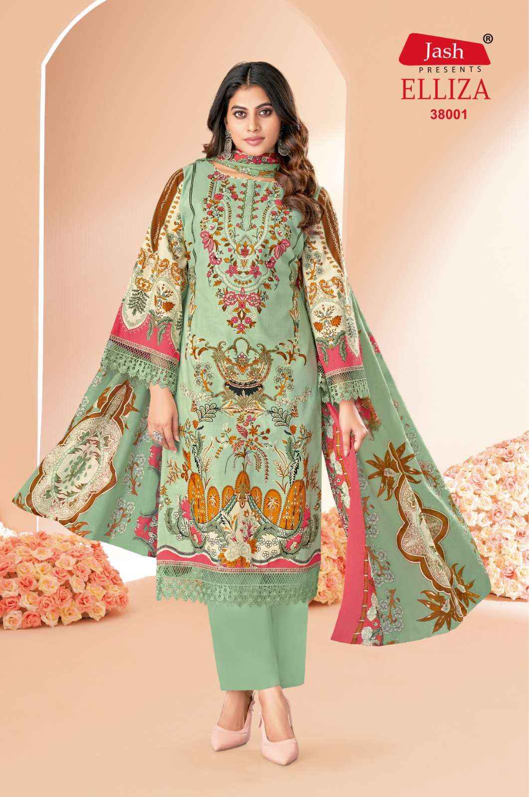 JASH COTTON ELLIZA VOL-38 PAKISTANI SALWAR KAMEEZ WHOLESALE PRICE ( 10 PCS CATALOG )