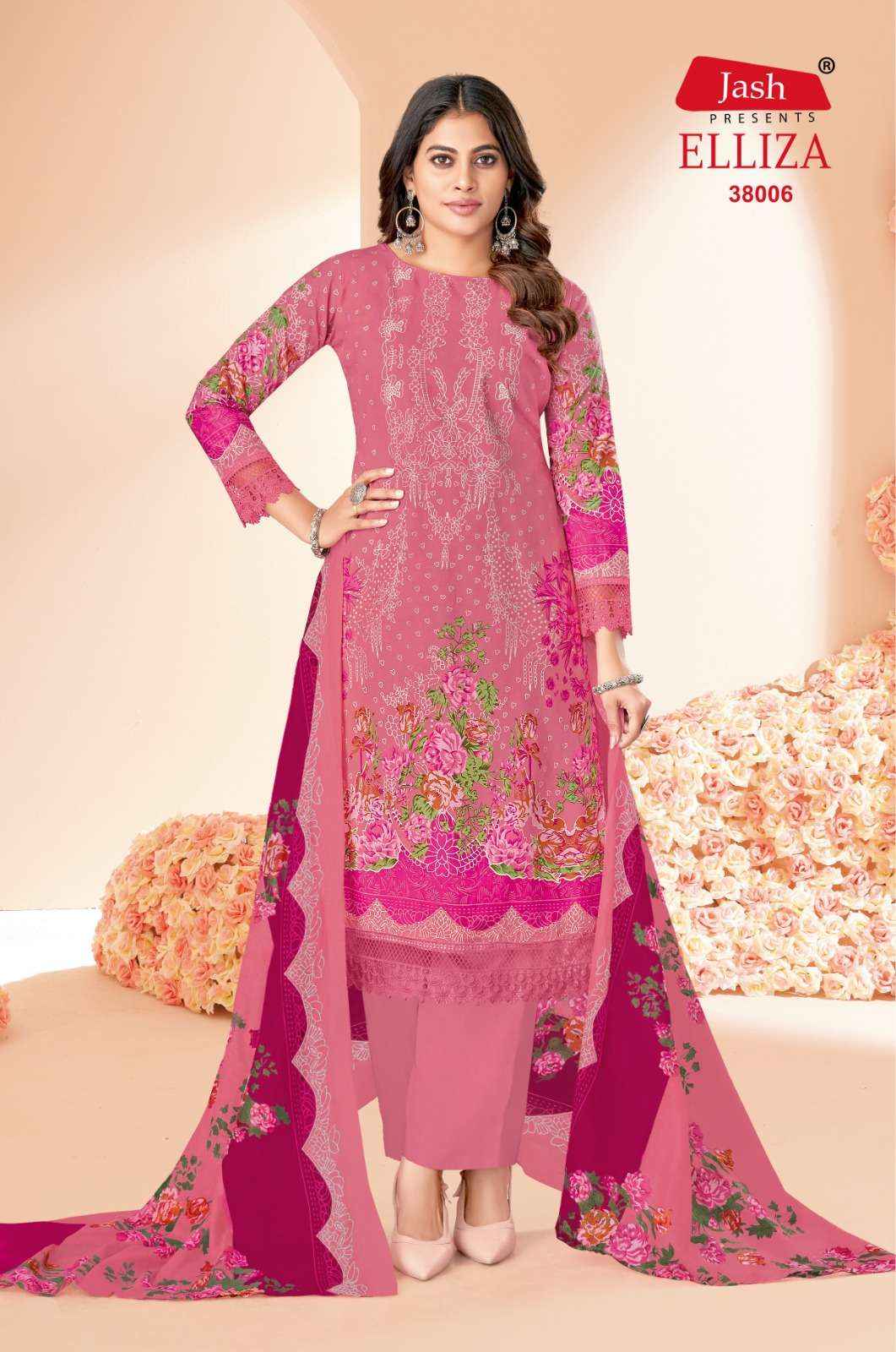 JASH COTTON ELLIZA VOL-38 PAKISTANI SALWAR KAMEEZ WHOLESALE PRICE ( 10 PCS CATALOG )