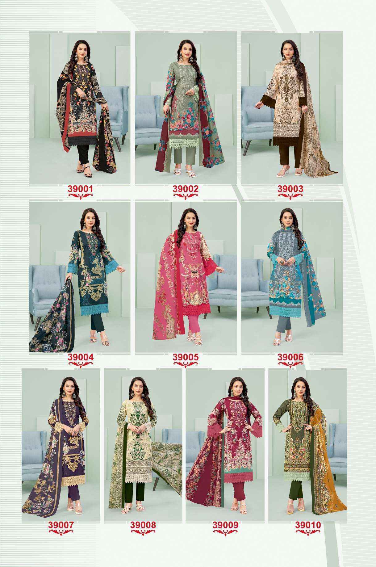 Jash Elliza Vol 39 Cotton Salwar Kameez Wholesale Price ( 10 Pcs Catalog )