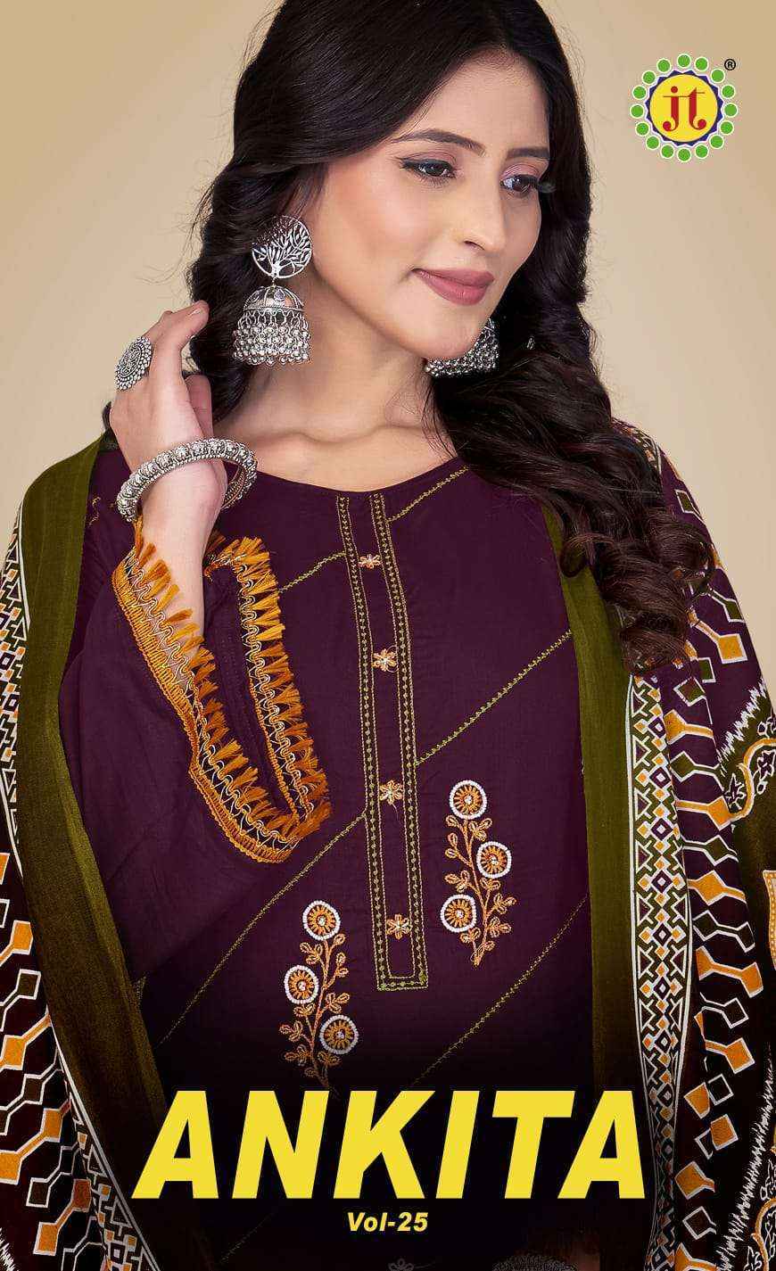 Jt Ankita Vol 25 Rayon Salwar Kameez Wholesale Price ( 8 Pcs Catalog )