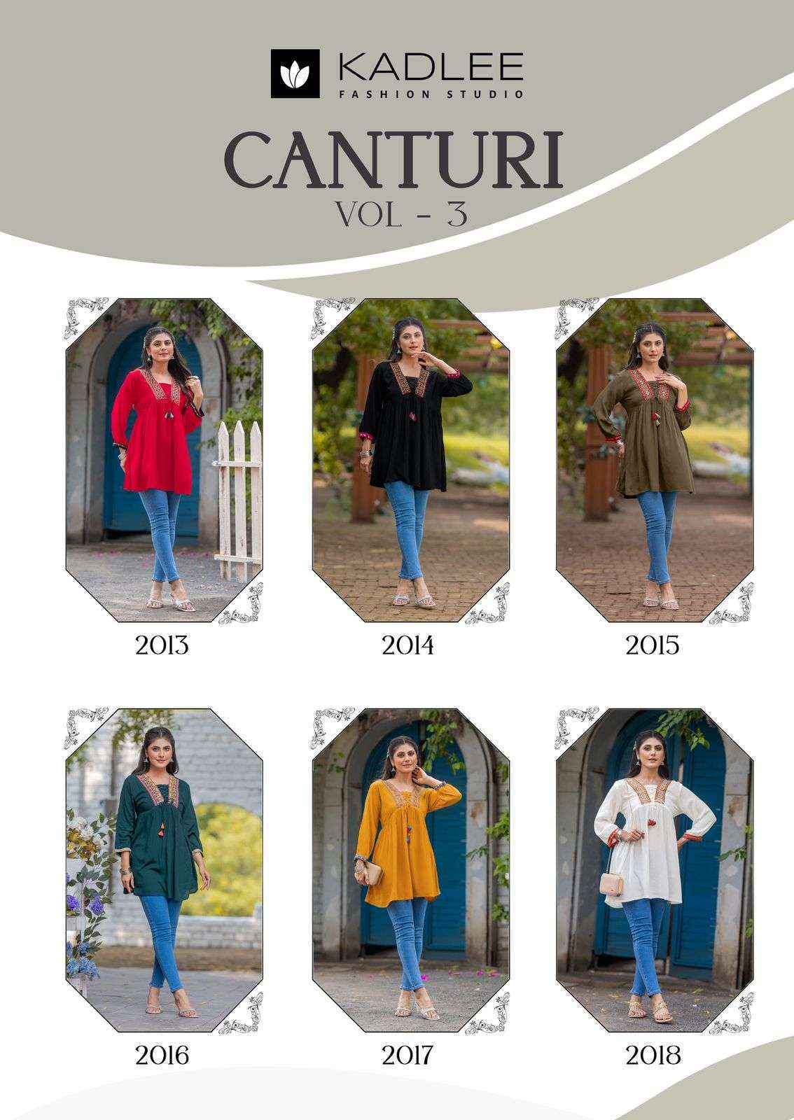 Kadlee Centuri Vol 3 Wholesale Reyon Weastern Top ( 6 pcs Catalogue )