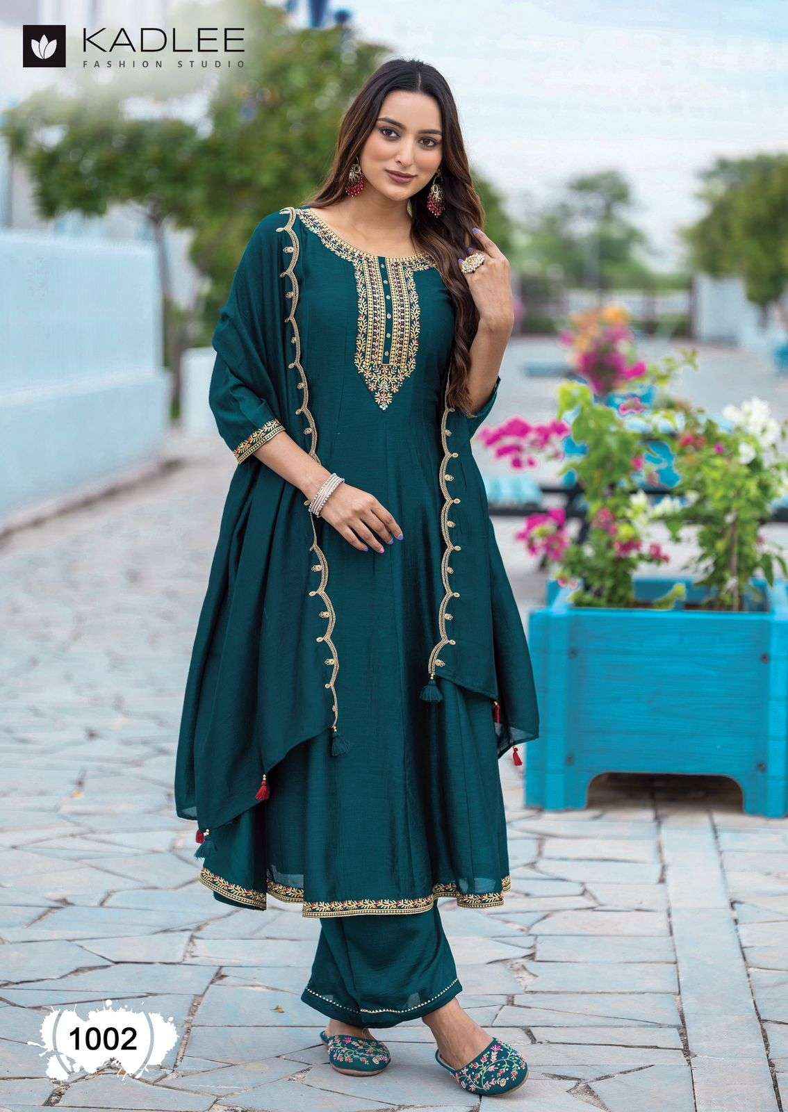 Kadlee Fashion Afsaana Wholesale Vichitra Designer Kurti Combo ( 4 Pcs Catalogue )