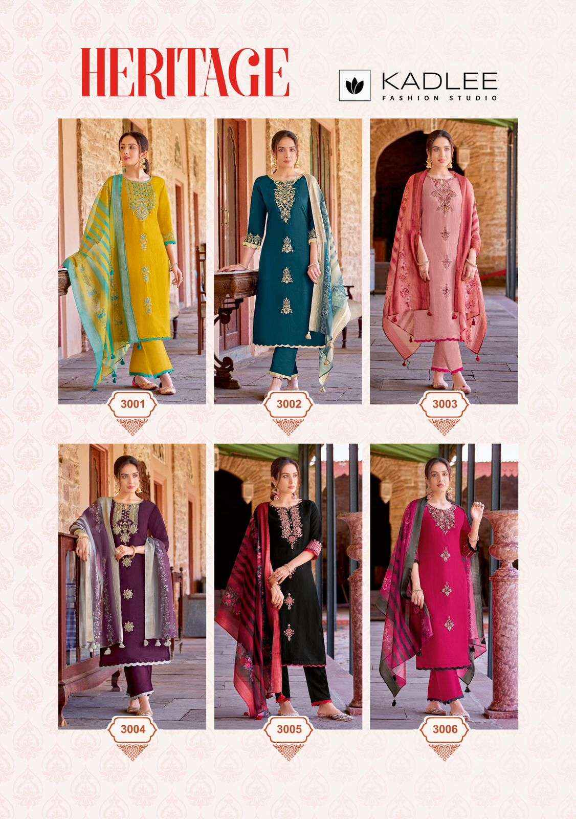Kadlee Fashion Heritage Designer Readymade Suits ( 6 Pcs Catalogue )