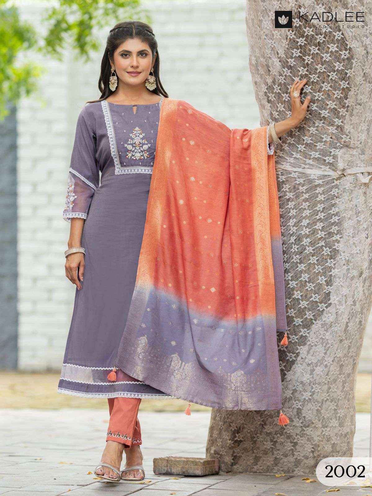 Kadlee Nimaya Festive Wear Kurti Bottom Dupatta Suits ( 5 Pcs Catalog )