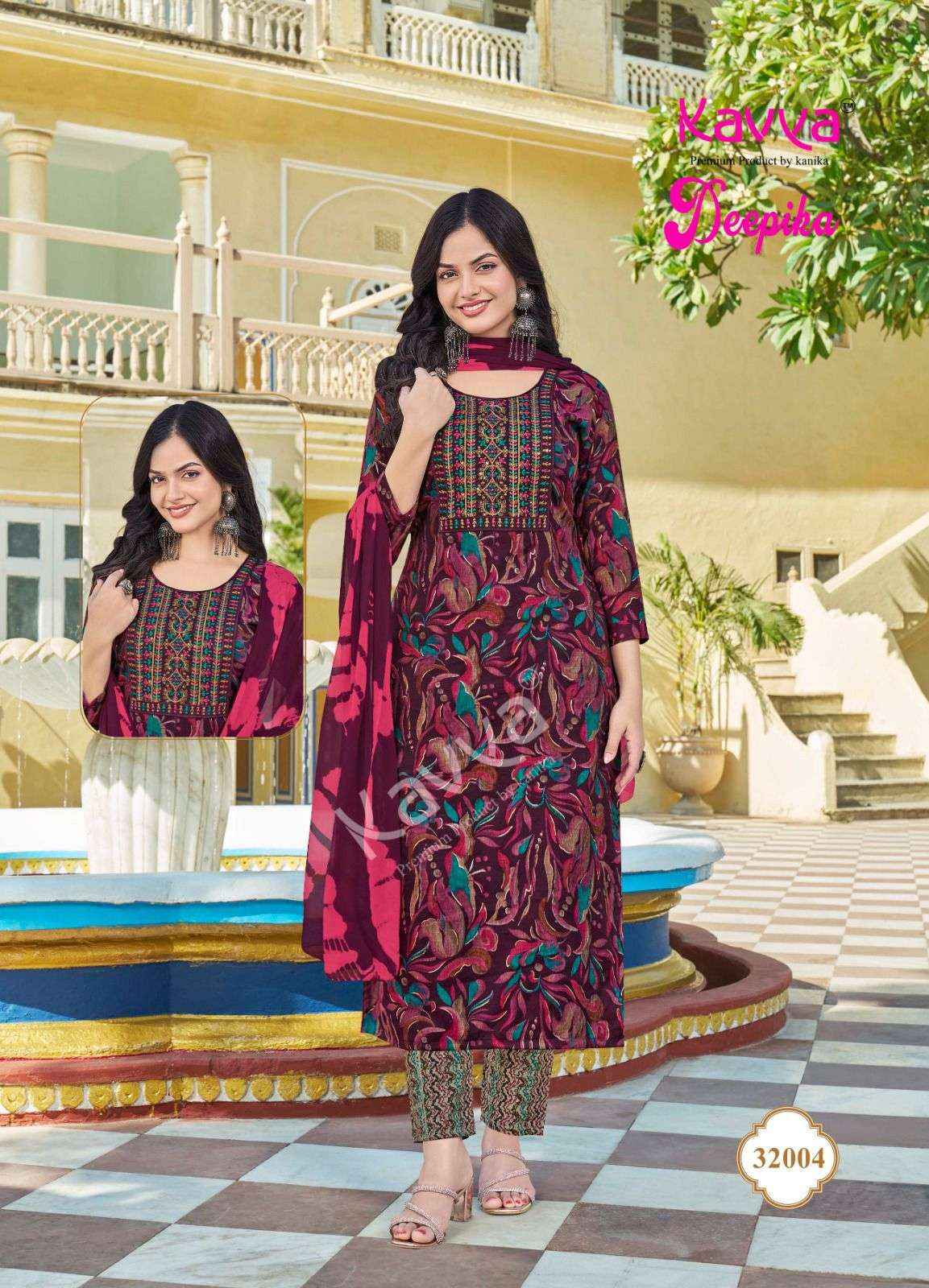 Kavya Deepika Vol 32 Wholesale Readymade Suits Wholesale Price ( 10 Pcs Catalogue )