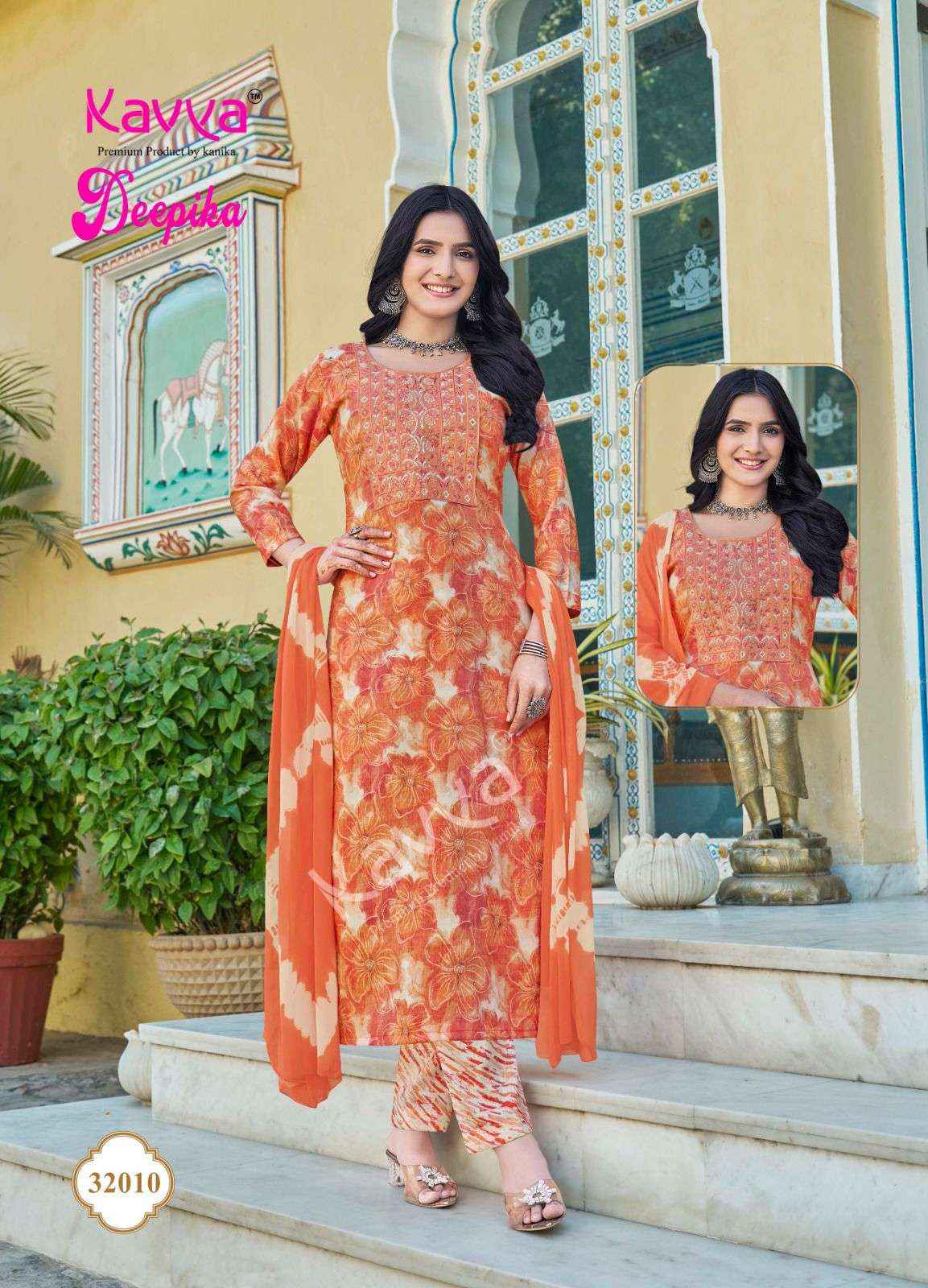 Kavya Deepika Vol 32 Wholesale Readymade Suits Wholesale Price ( 10 Pcs Catalogue )