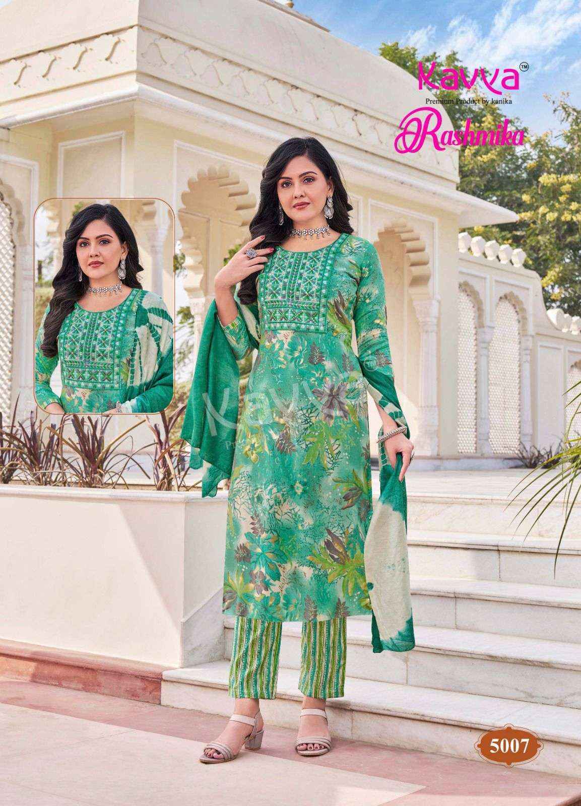 Kavya Rashmika Vol 5 Wholesale Rayon Readymade Suits ( 10 pcs Catalogue )