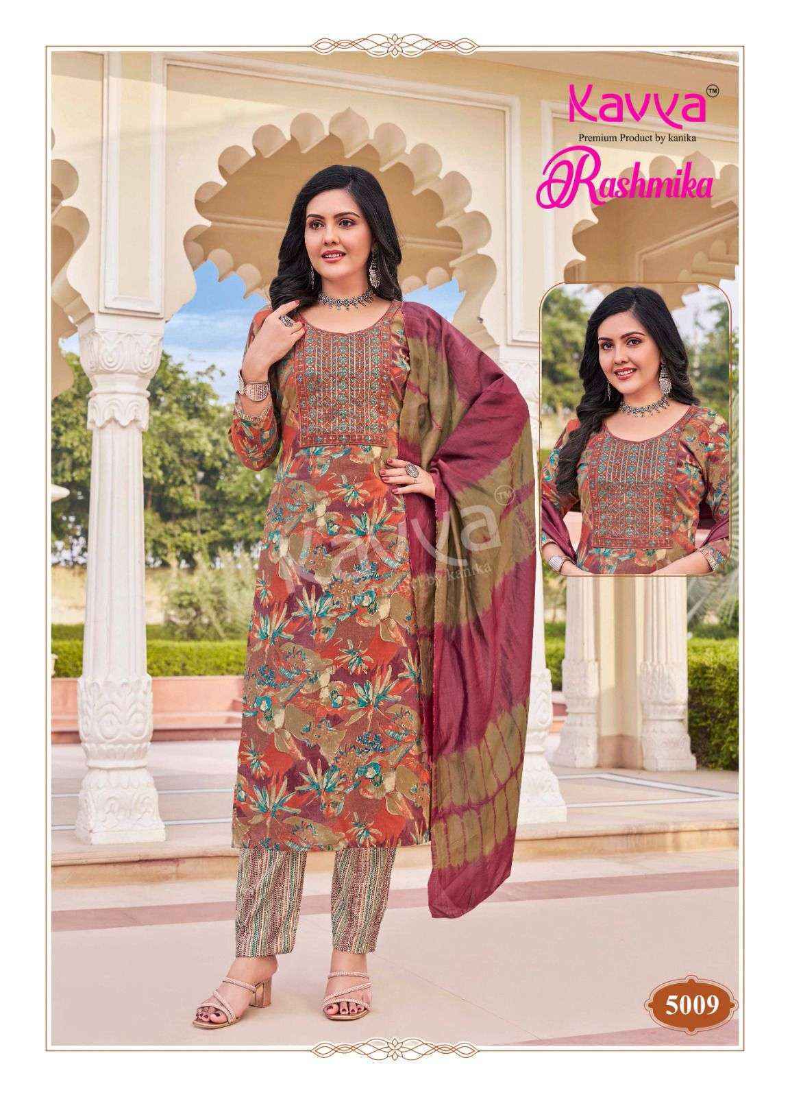 Kavya Rashmika Vol 5 Wholesale Rayon Readymade Suits ( 10 pcs Catalogue )