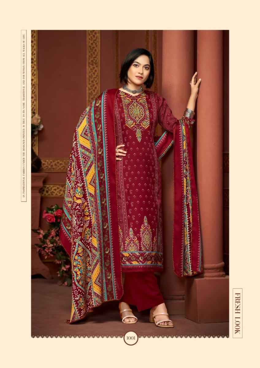 Kavyakala Cherry Pashmina Salwar Kameez At Wholesale Price ( 6 pcs Catalogue )