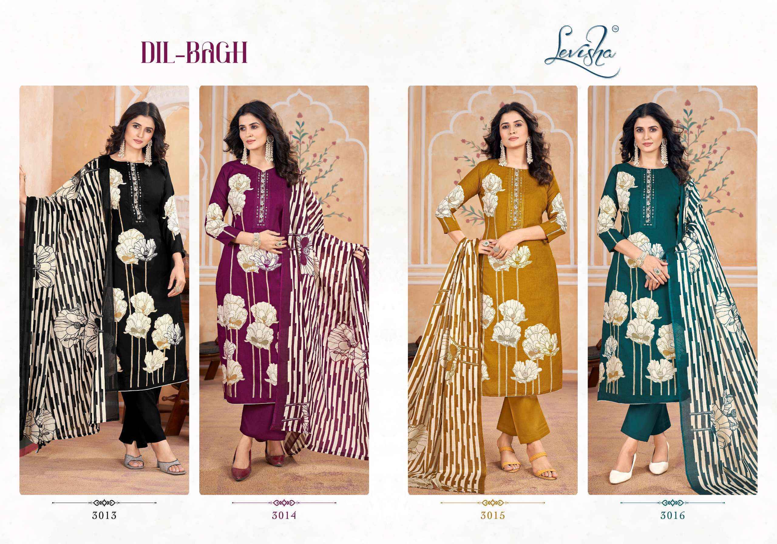 Levisha Dil Bagh Vol 1 Wholesale Cotton Dress Material ( 4 pcs Catalogue )