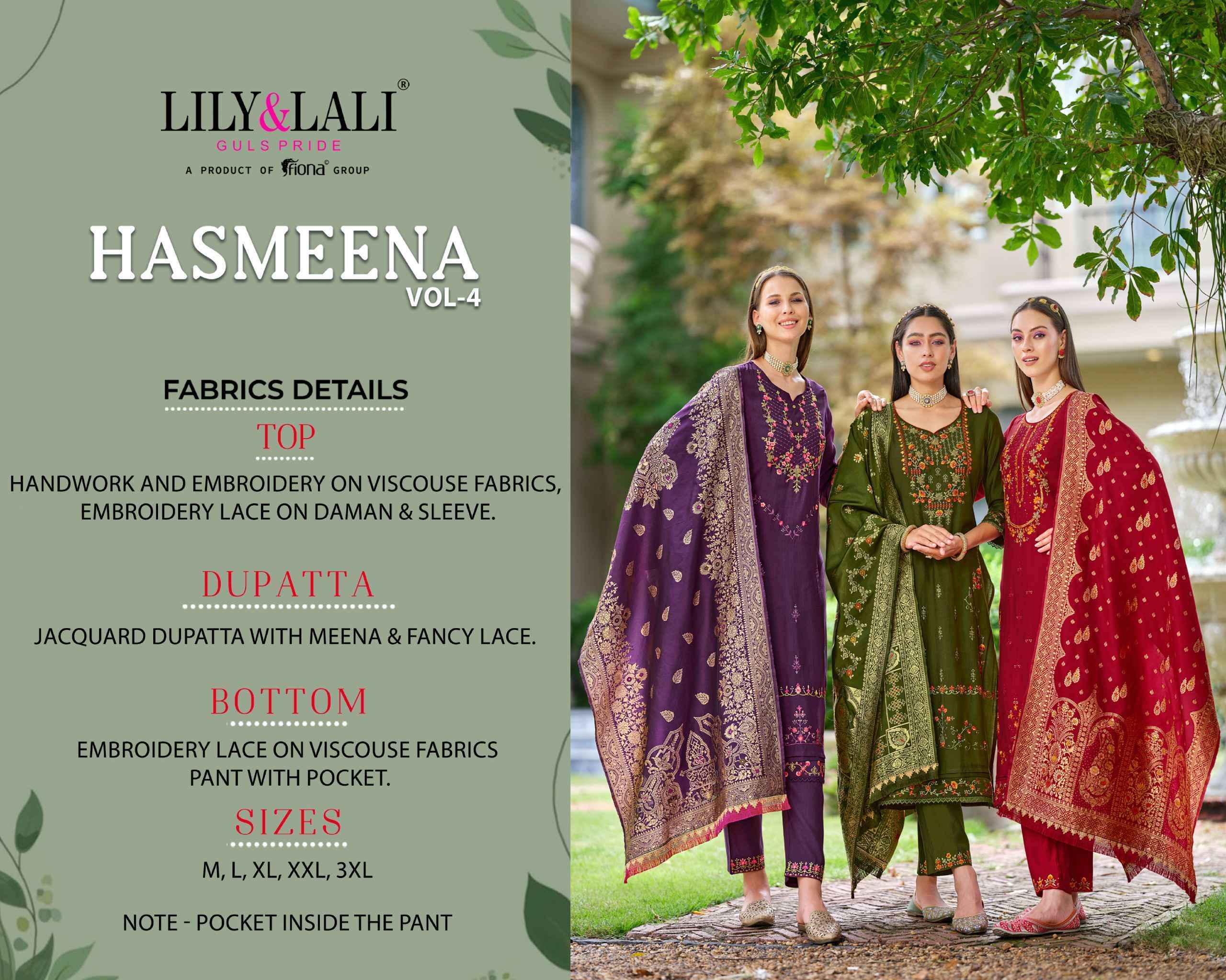 Lily And Lali Hasmeena Vol 4 Designer Readymade Suits Wholesale Price ( 6 Pcs Catalogue )