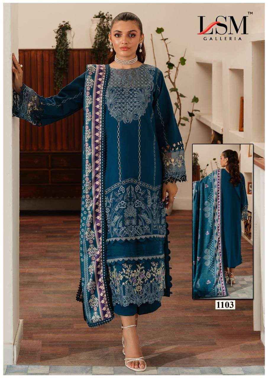 Lsm Galleria Parian Dream Vol 11 Lawn Cotton Digital Prints Dress Material ( 6 Pcs Catalogue )