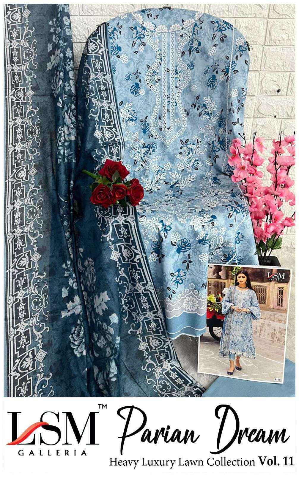 LSM Galleria Parian Dream Vol 11 Wholesale Lawn Pakistani Suits ( 6 pcs Catalogue )