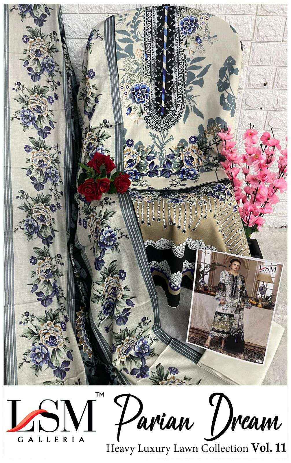 LSM Galleria Parian Dream Vol 11 Wholesale Lawn Pakistani Suits ( 6 pcs Catalogue )