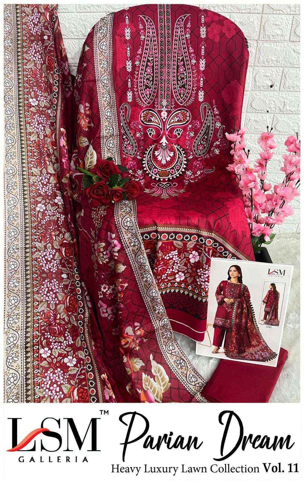 LSM Galleria Parian Dream Vol 11 Wholesale Lawn Pakistani Suits ( 6 pcs Catalogue )