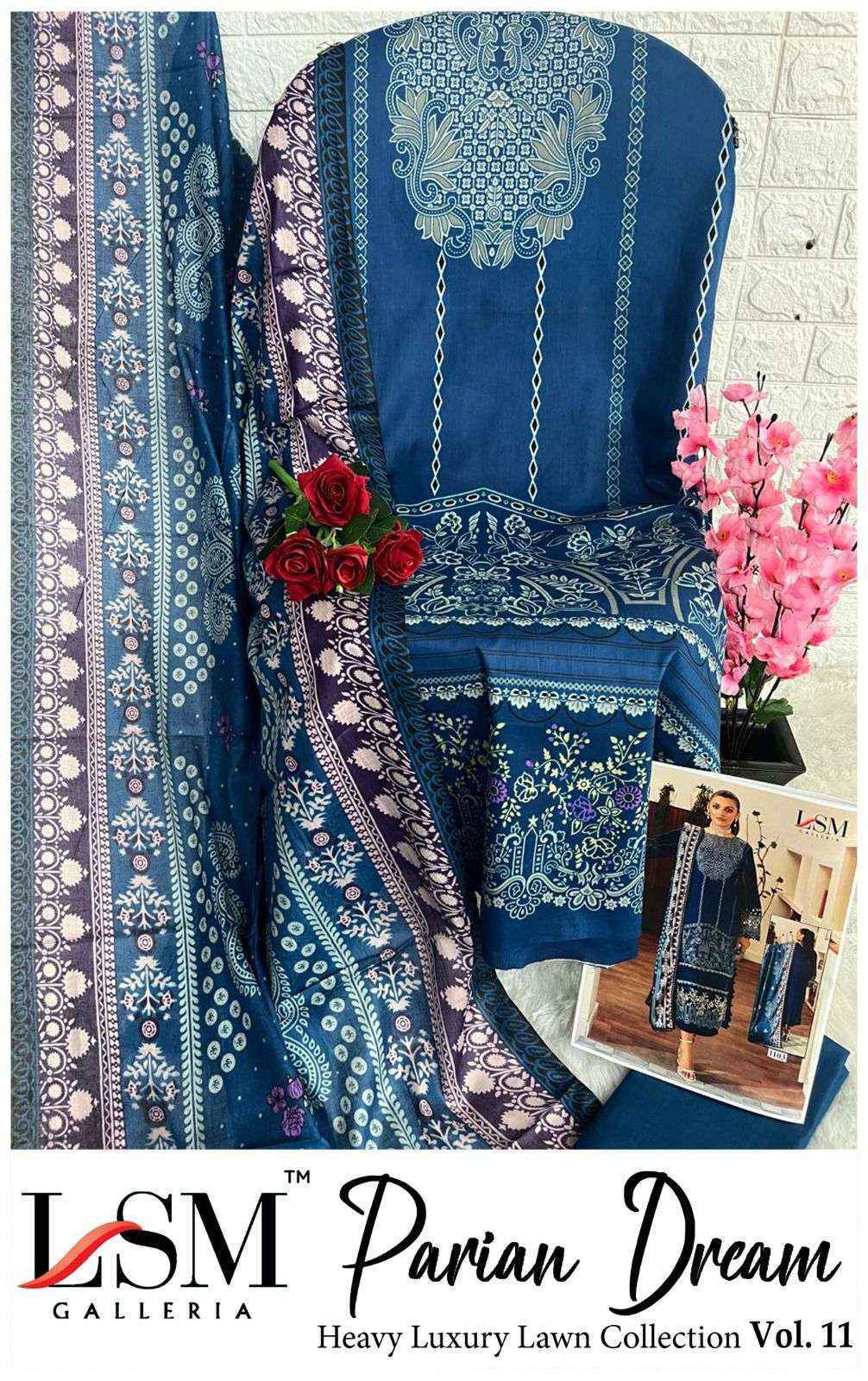 LSM Galleria Parian Dream Vol 11 Wholesale Lawn Pakistani Suits ( 6 pcs Catalogue )