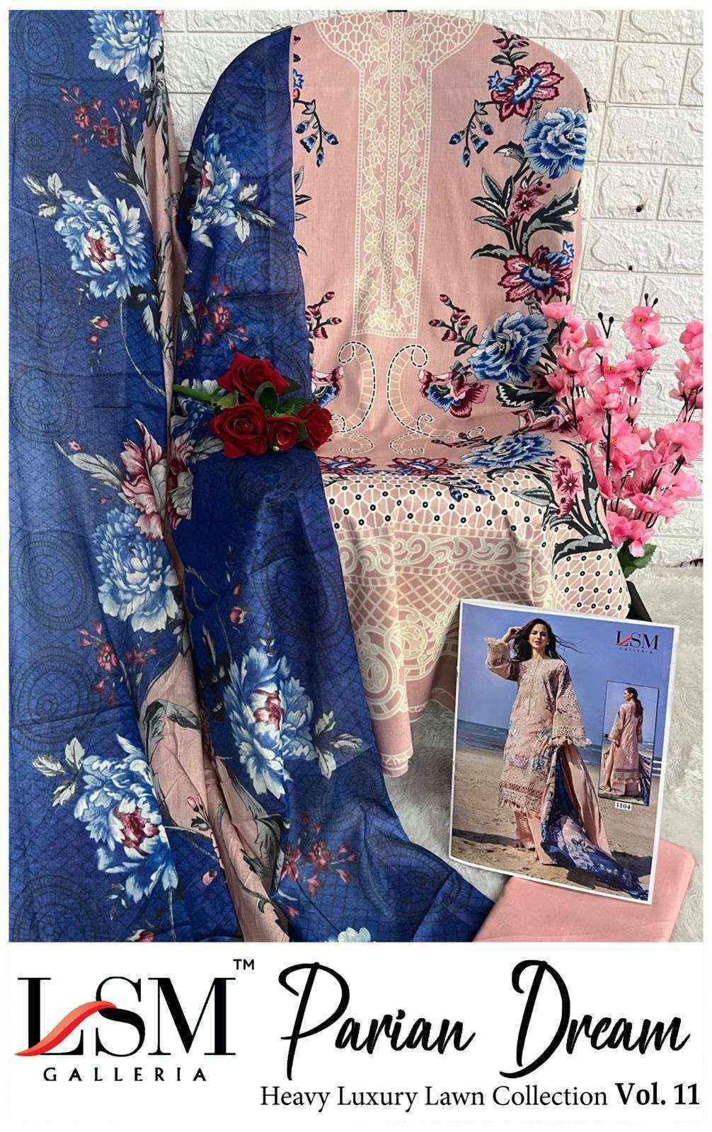 LSM Galleria Parian Dream Vol 11 Wholesale Lawn Pakistani Suits ( 6 pcs Catalogue )