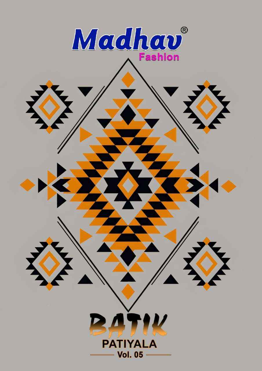 MADHAV FASHION BATIK PATIYALA VOL 5 COTTON DRESS MATERIAL ( 10 PCS CATALOG )