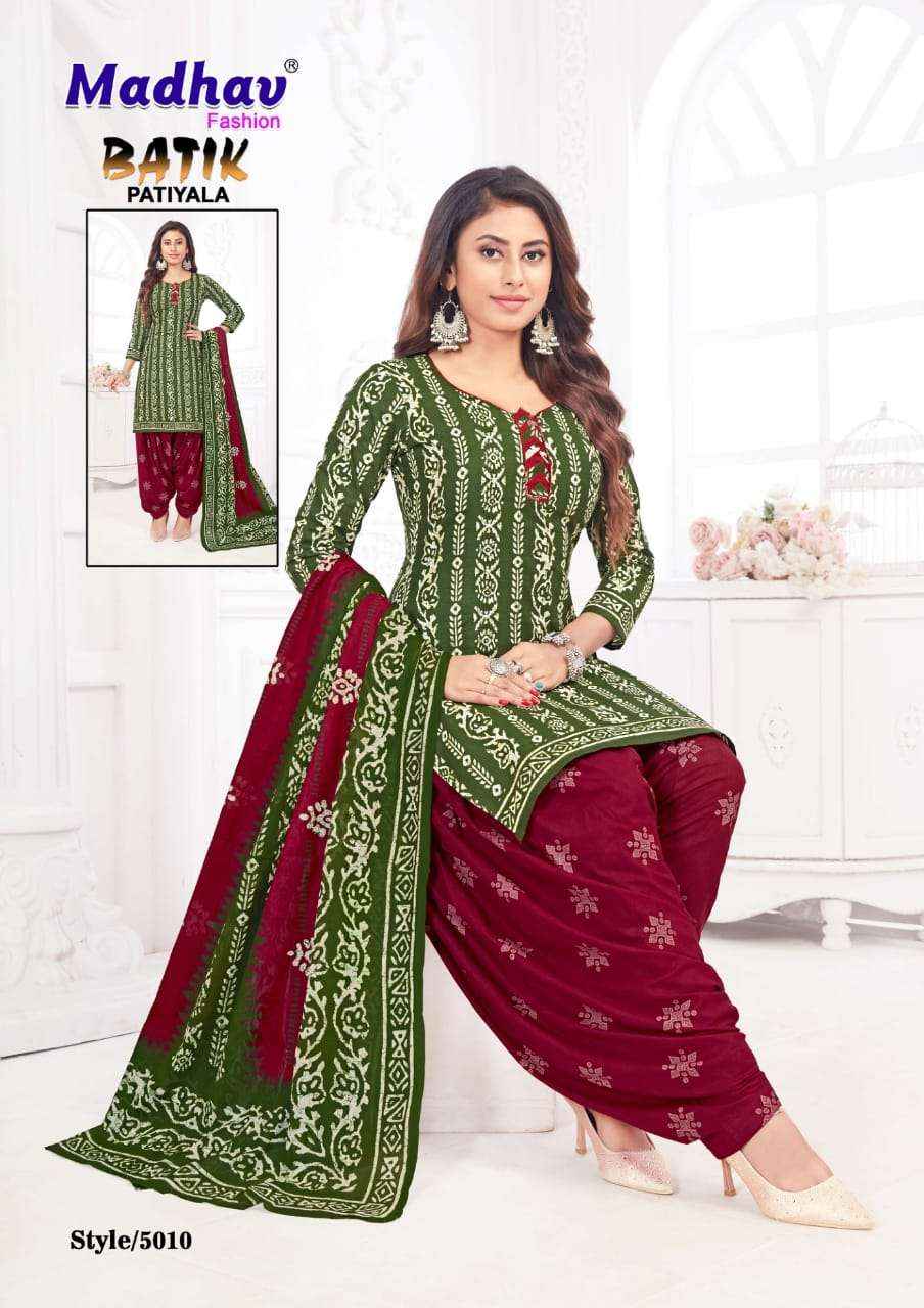 MADHAV FASHION BATIK PATIYALA VOL 5 COTTON DRESS MATERIAL ( 10 PCS CATALOG )