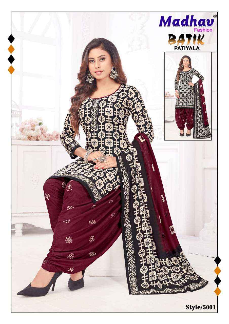 MADHAV FASHION BATIK PATIYALA VOL 5 COTTON DRESS MATERIAL ( 10 PCS CATALOG )