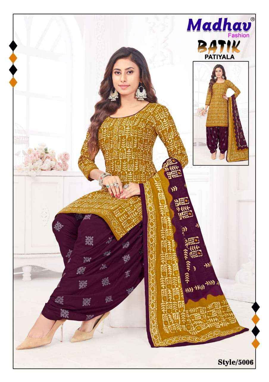 MADHAV FASHION BATIK PATIYALA VOL 5 COTTON DRESS MATERIAL ( 10 PCS CATALOG )