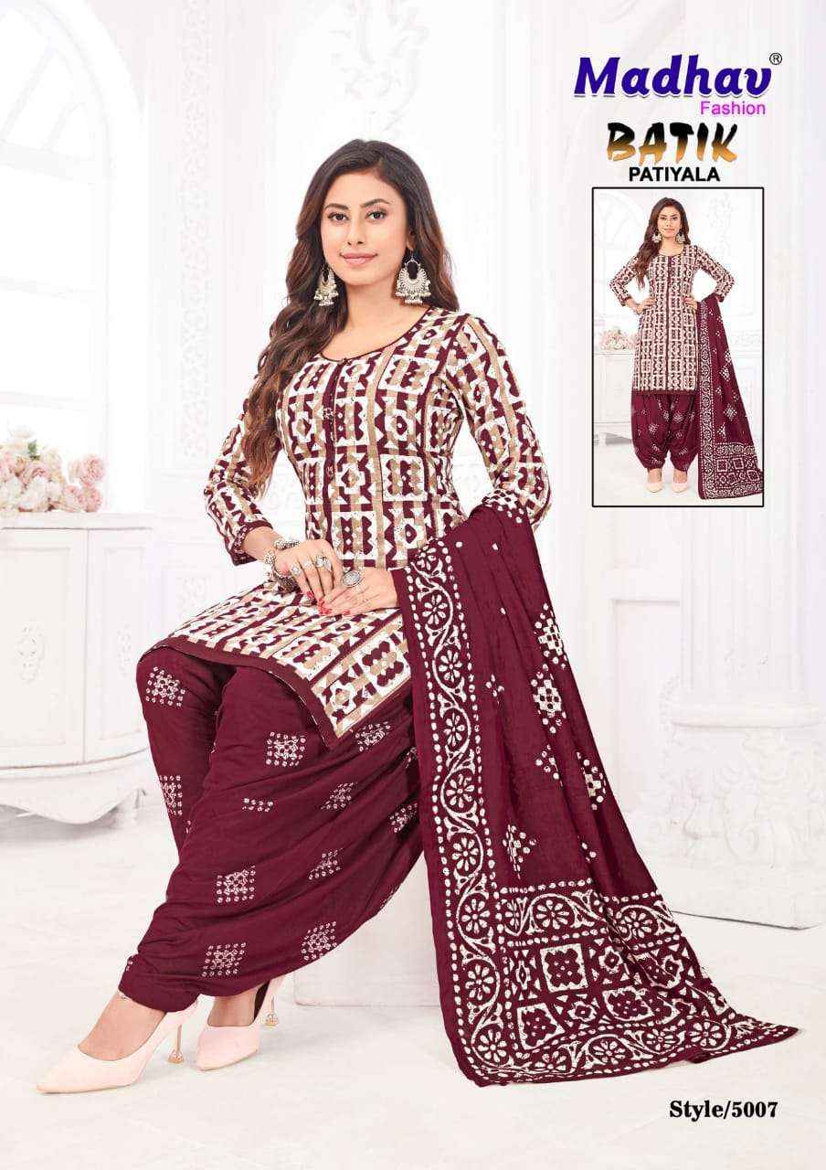 MADHAV FASHION BATIK PATIYALA VOL 5 COTTON DRESS MATERIAL ( 10 PCS CATALOG )