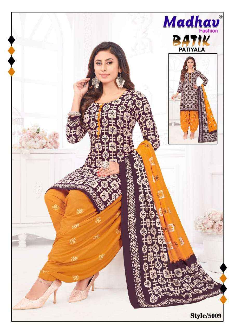 MADHAV FASHION BATIK PATIYALA VOL 5 COTTON DRESS MATERIAL ( 10 PCS CATALOG )