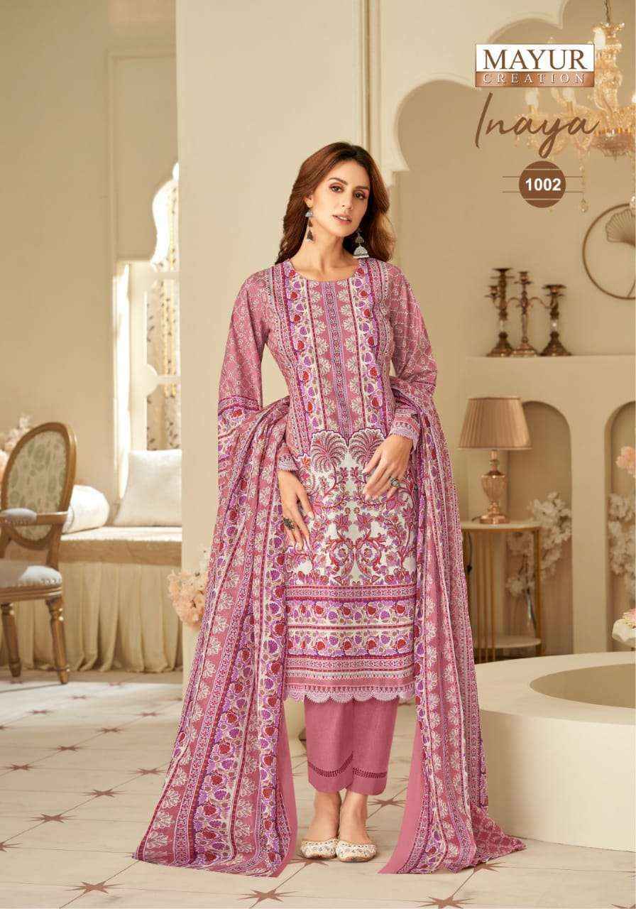 Mayur Creation Inaya Vol 1 Cotton Salwar Kameez Wholesale Price ( 8 Pcs Catalog )