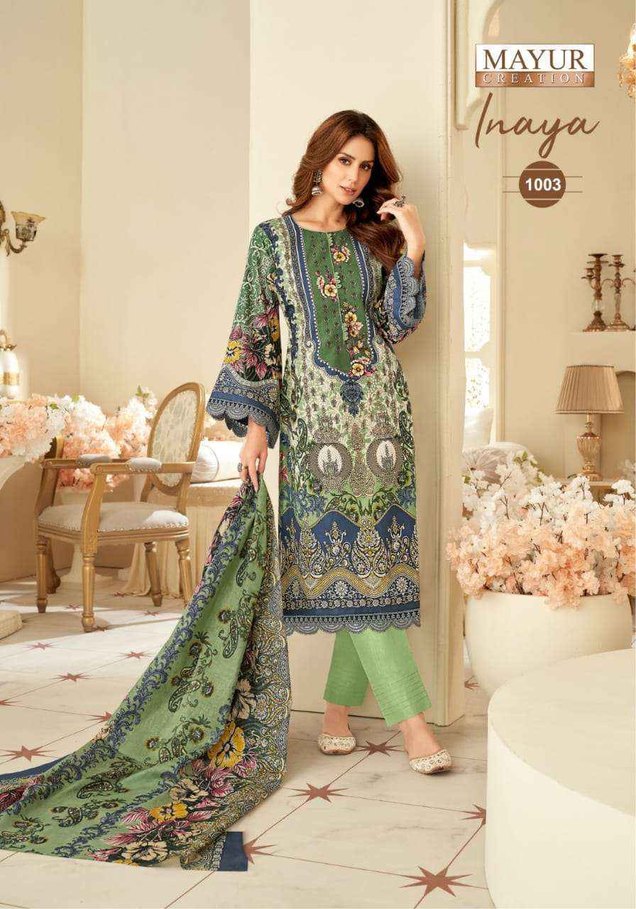 Mayur Creation Inaya Vol 1 Cotton Salwar Kameez Wholesale Price ( 8 Pcs Catalog )