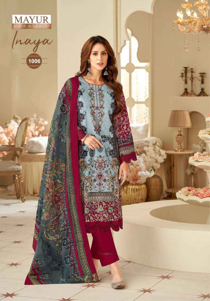 Mayur Creation Inaya Vol 1 Cotton Salwar Kameez Wholesale Price ( 8 Pcs Catalog )