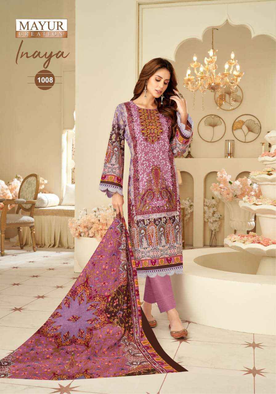 Mayur Creation Inaya Vol 1 Cotton Salwar Kameez Wholesale Price ( 8 Pcs Catalog )